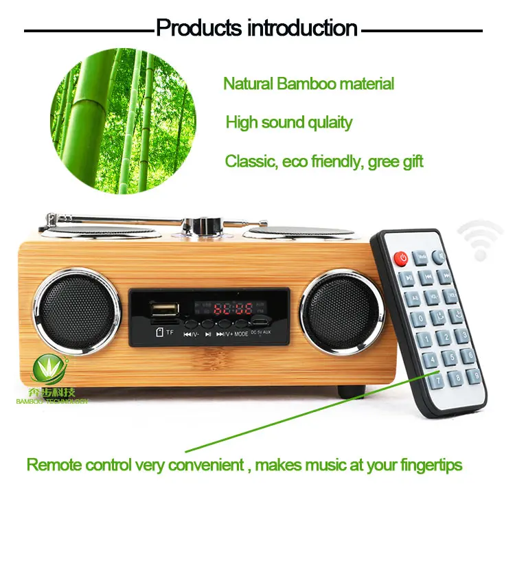 wireless speaker, bamboo speaker, Bluetooth speaker, wood speaker, fm radio speaker, portable speaker, wooden speaker
