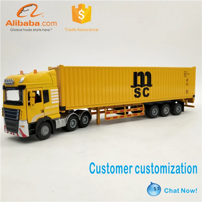 1 50 diecast container truck model MSC container truck model model container truck with scale