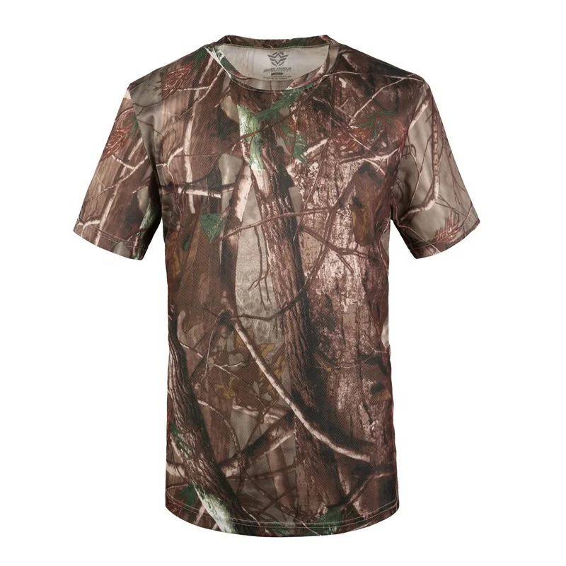 

Tactical Military Camouflage Summer T-shirt Breathable Army Combat Short Sleeve T Shirt Quick Dry Camo Hunting Camping Clothing, Custom color