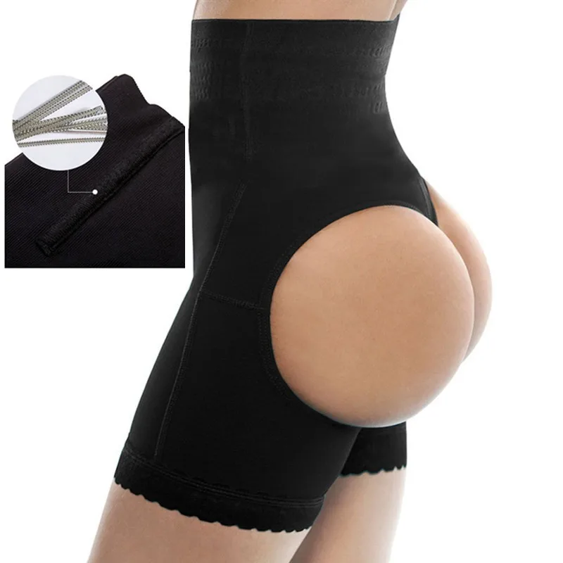 

Womens Lace Boyshorts Butt Lifter Bum Lift Pants Buttocks magnetic Booty Lifter, Black and khaki