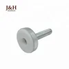 Round Plastic Base Rod Leveling Support Feet Metal Furniture Leveling Mount Swiveling Stud Zinc Steel Adjustable Table Legs Foot
