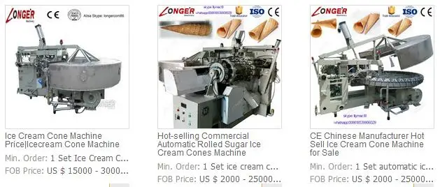 Commercial Pizza Cone Maker Ice Cream Wafer Cone Machine For Sale