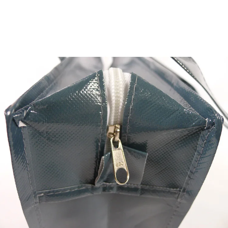 Supermarket Recycled Laminated Reusable Shopping Bag With Zipper Buy