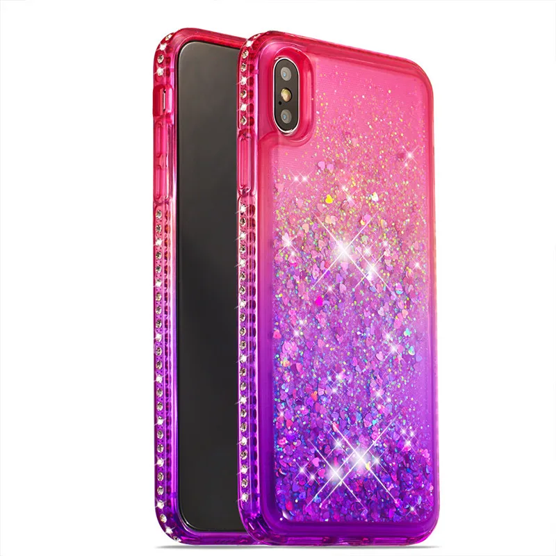 

For Iphone XS Case Luxury Glitter Liquid Quicksand Sparkle Shiny Bling Diamond Cute Case For Iphone XR XS Max, Different colors