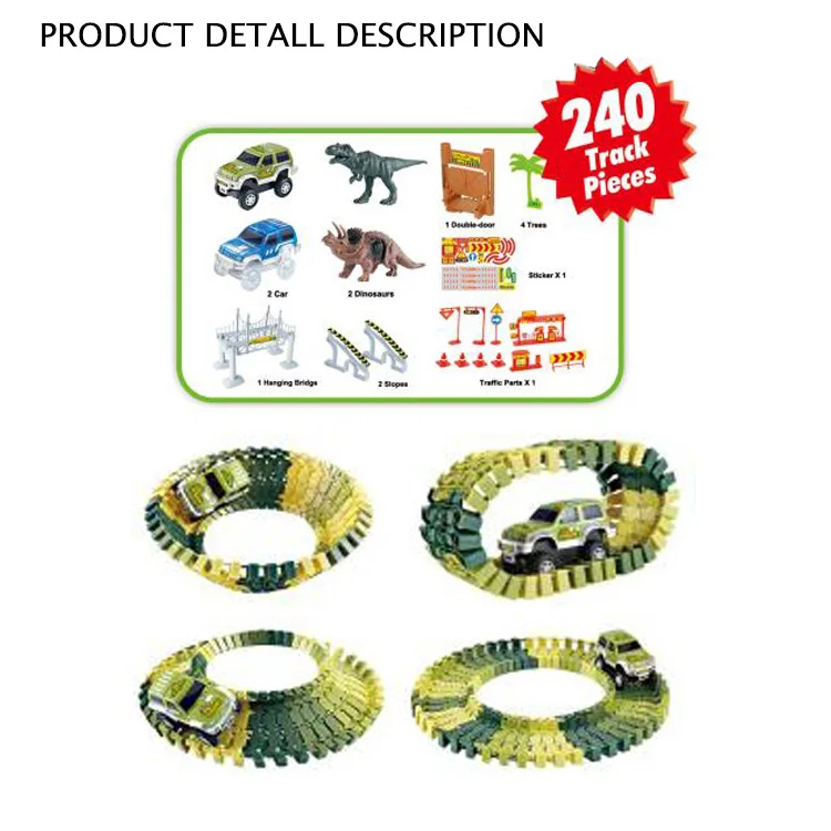 dinosaur double loop track set