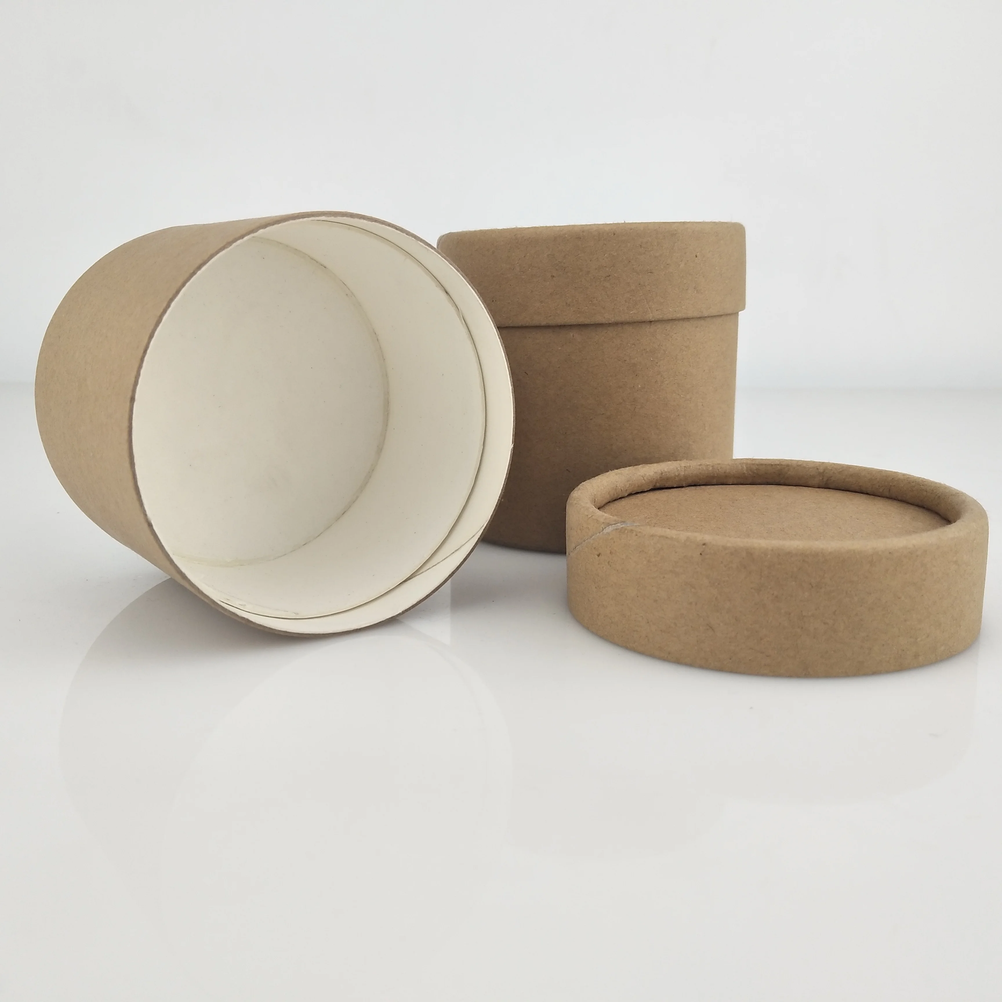 
Custom size eco friendly cardboard kraft paper cosmetic container jars 