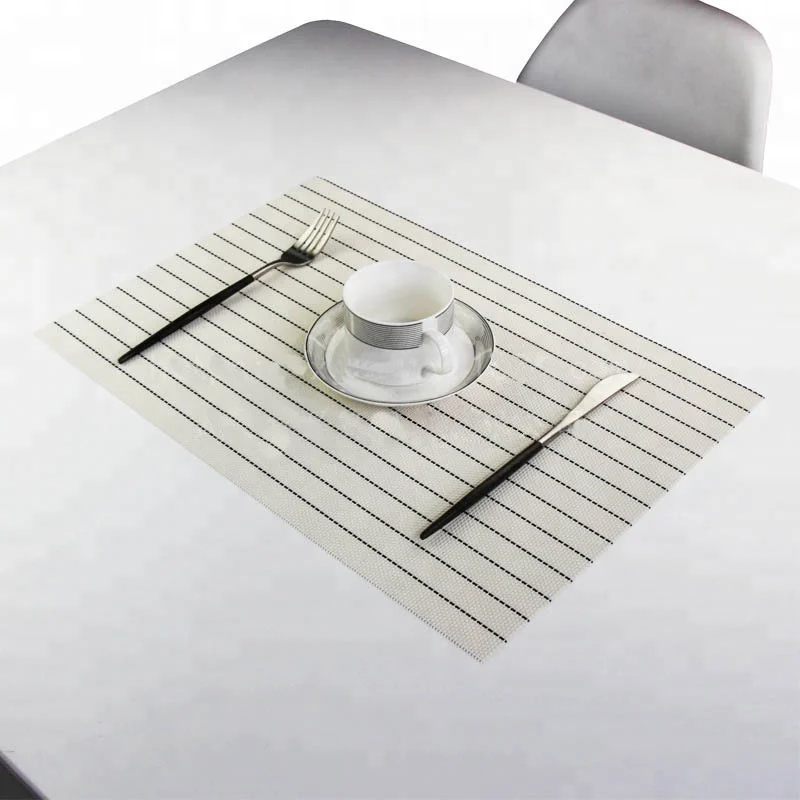 

Placemats,Heat-resistant Placemats Washable PVC Table Mats Woven Vinyl Placemats, Set of 10, Any