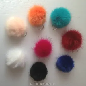 Factory supply 4cm faux fur pom poms small size for decoration