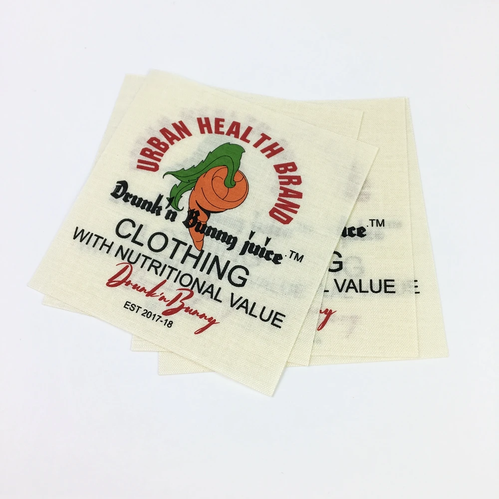 

Wholesale Custom Brand Logo Iron on Woven cotton Patch Label for Garment Shoes Bag Sportswear and Hat, Custom color