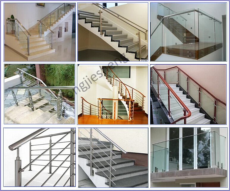 New Design Tempered Glass Stainless steel Railing Stair Balustrade