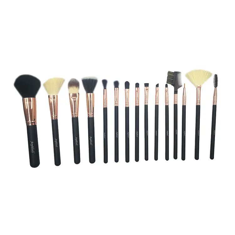 

15 Pcs black Makeup Brushes Superior Professional Soft Cosmetics