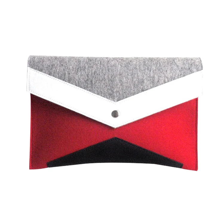 

New Trends Ladies Hand Bag Felt Evening Clutch Bag, Red or customized