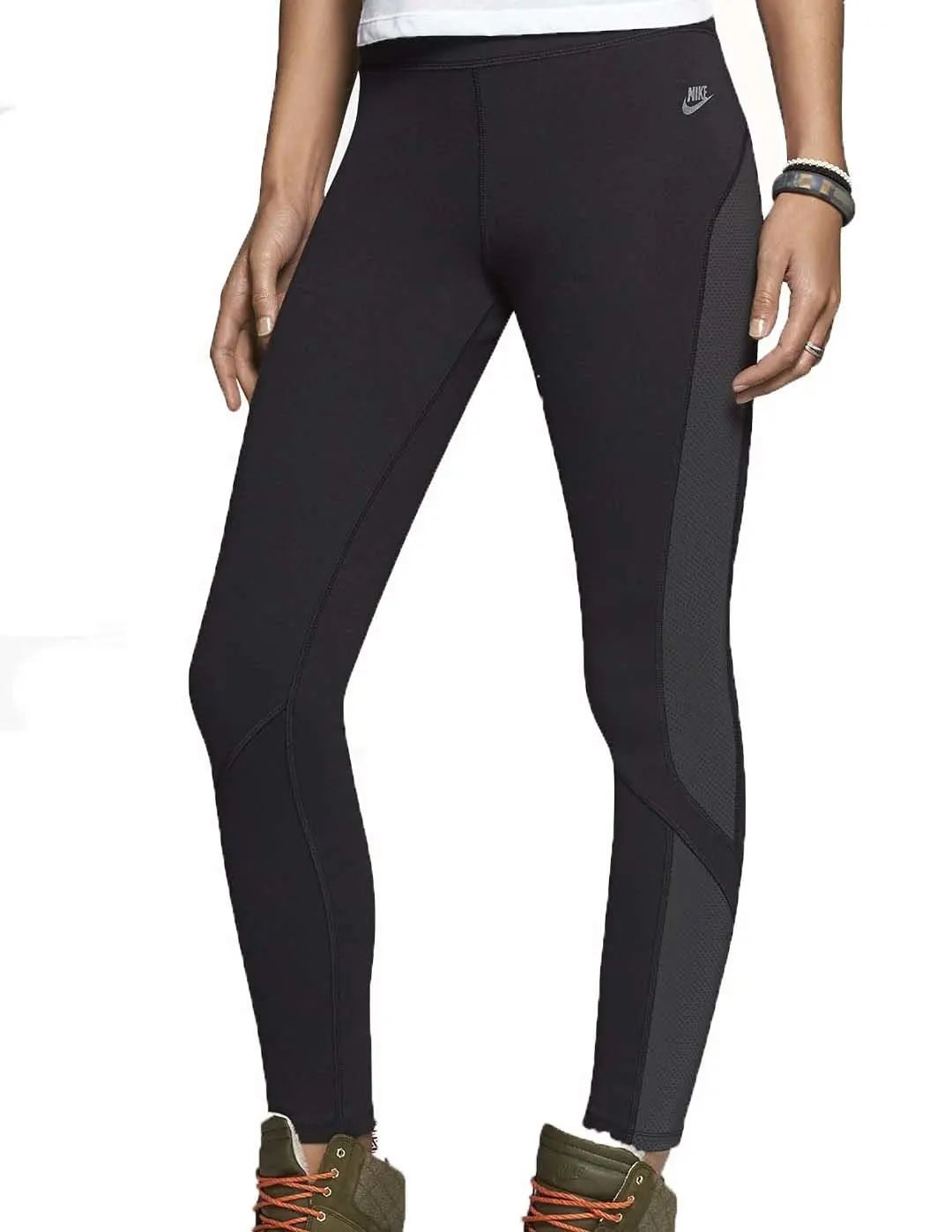 black nike running leggings