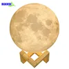 Supply 13cm, 15cm,18cm moon shape Rechargeable touch Sensor Night Light USB LED 3D Printing Moon Lamp with USB Charging Sensor