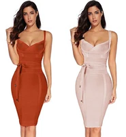 

Women clothing Sleeveless Cut Out Bustier mujer Clubwear Bandage Dress