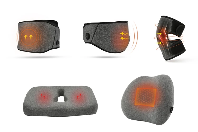Graphene Usb Memory Foam Car Heating Cushion Rechargeable Battery Powered Heated Car Seat Cushion