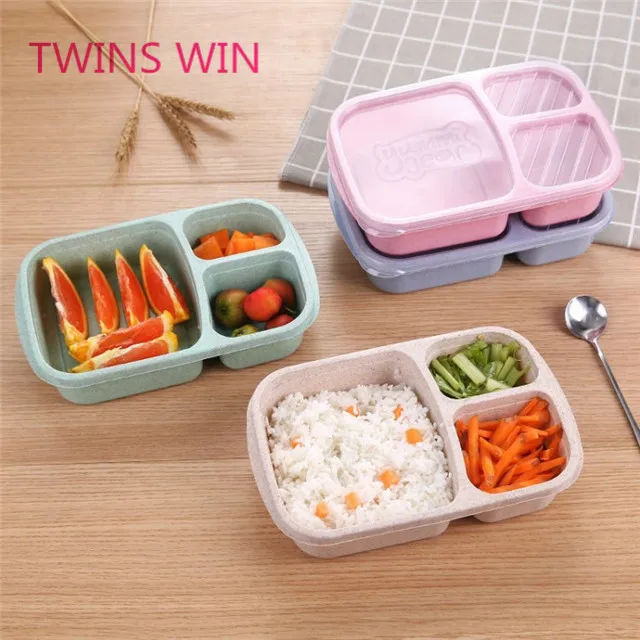 

Japan 2019 new desgin eco friendly modern style rectangle shaped Wheat straw storage lunch packaging boxes for school kids 058, Multiple colors