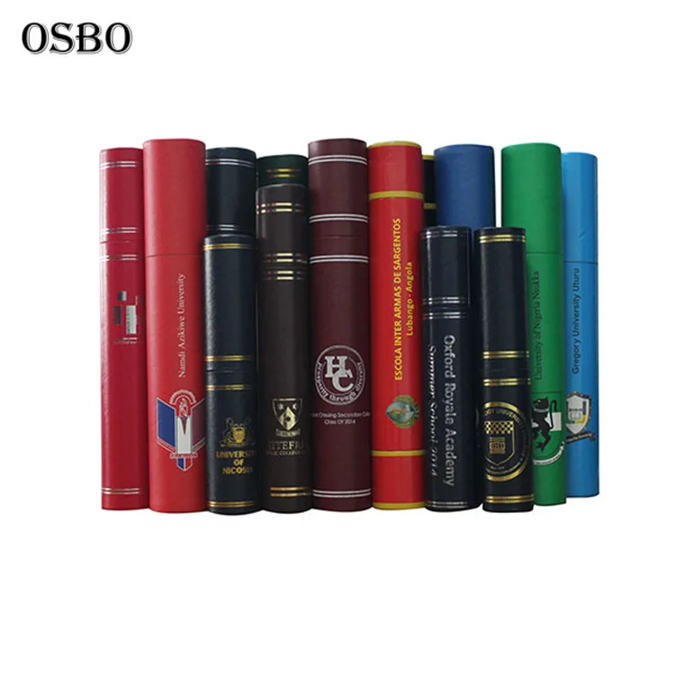 
Gold Stamping Cheap University Paper Diploma Cardboard Paper Certificate Holder Tube 