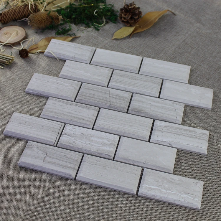 Natural Stone Subway Tile Backsplash
