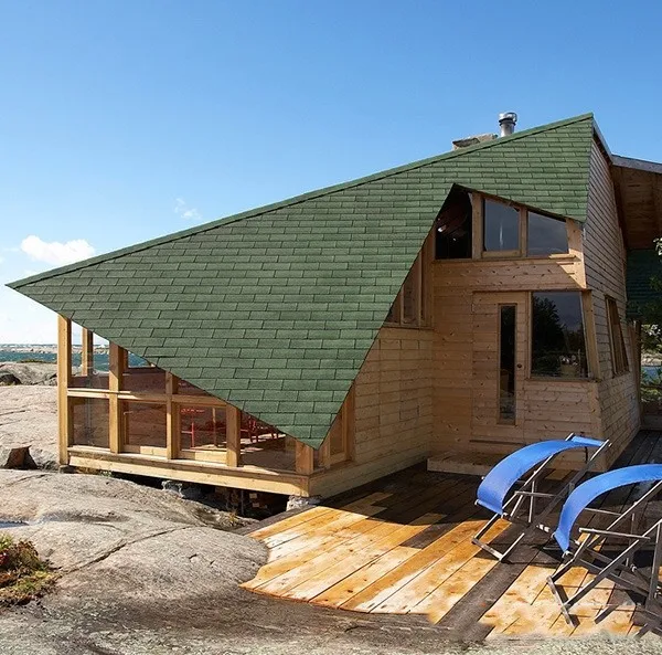 single-ply colorful fiberglass asphalt roofing shingles