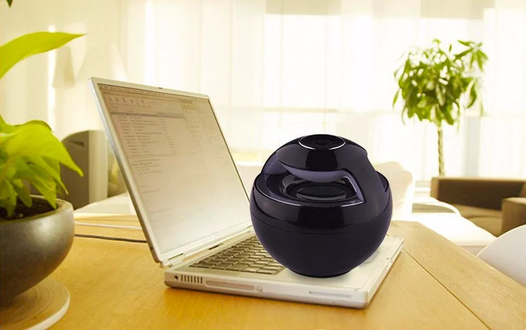 Subwoofer Portable wireless Speaker AJ69 Ball Shaped and Hands Free Speaker with Colorful LED Lights 3.5mm AUX Line-In - ANKUX.COM