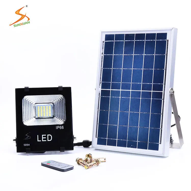 Meanwell Driver outdoor ip666 led floodlight with solar panel high quality brightest solar landscape lights