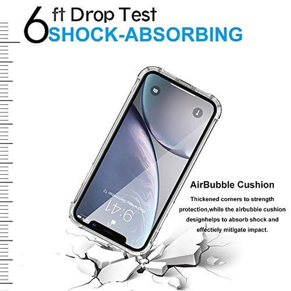 New Fit Shockproof For iPhone X Case TPU Transparent Clear Phone Cases Cover For iPhone 8 X Xs Max Xr Shell