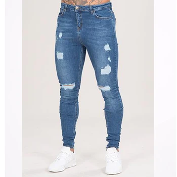mens light ripped skinny jeans