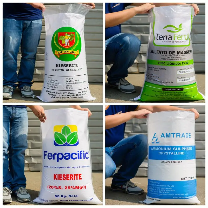 25kg 50kg Blue Pp Woven Fertilizer Plastic Packing Bag With Liner By