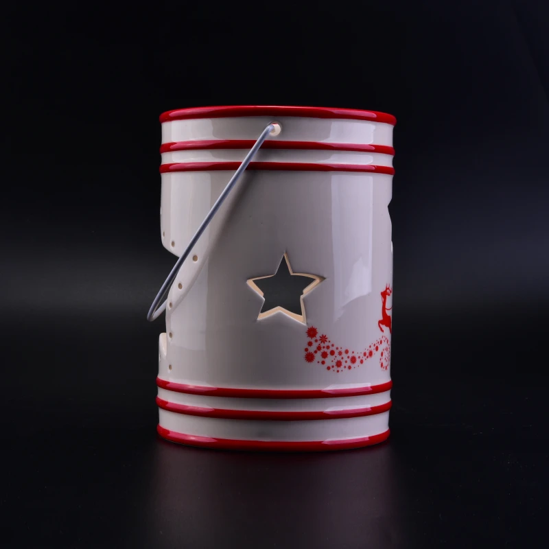 Wholesales Christmas ceramic candle holders festival decoration