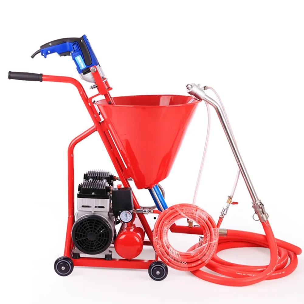 Cement Sprayer Hopper 4 Jet Ceiling Wall Paint Spray Gun Cement Mortar