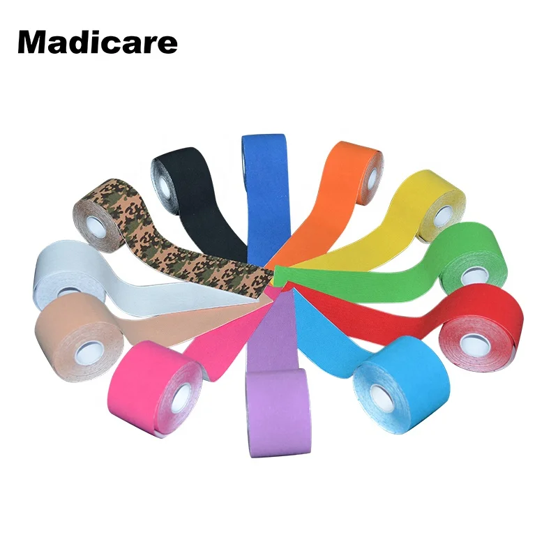 

Stick Adhesive Elastic Cotton Kinesiology Tape k Sport Muscle Tape color print Waterproof physical therapy Knee Pads Sports Tape