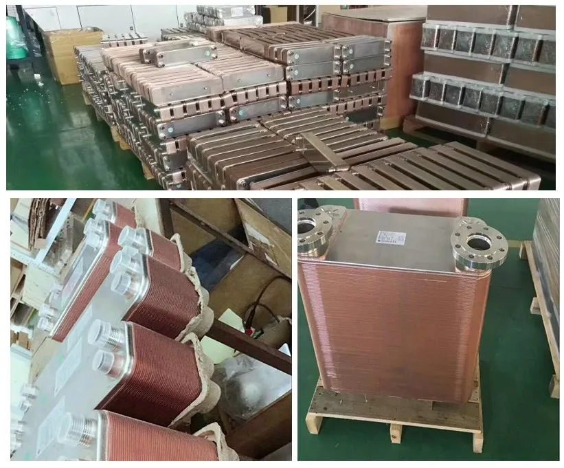 brazed plate heat exchanger for water heat exchange suction line
