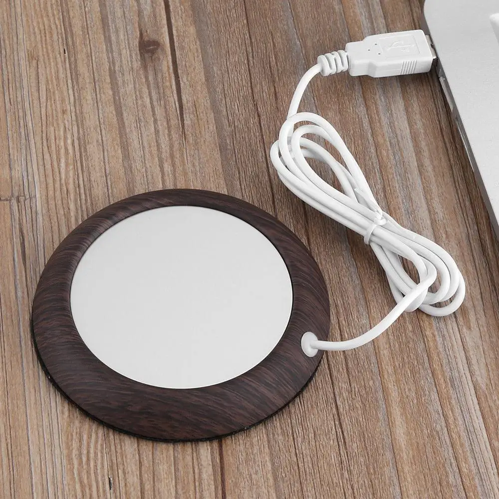 Christmas promotion factory wholesale custom logo usb tea coffee mug warmer portable office desktop metal cup heater coaster