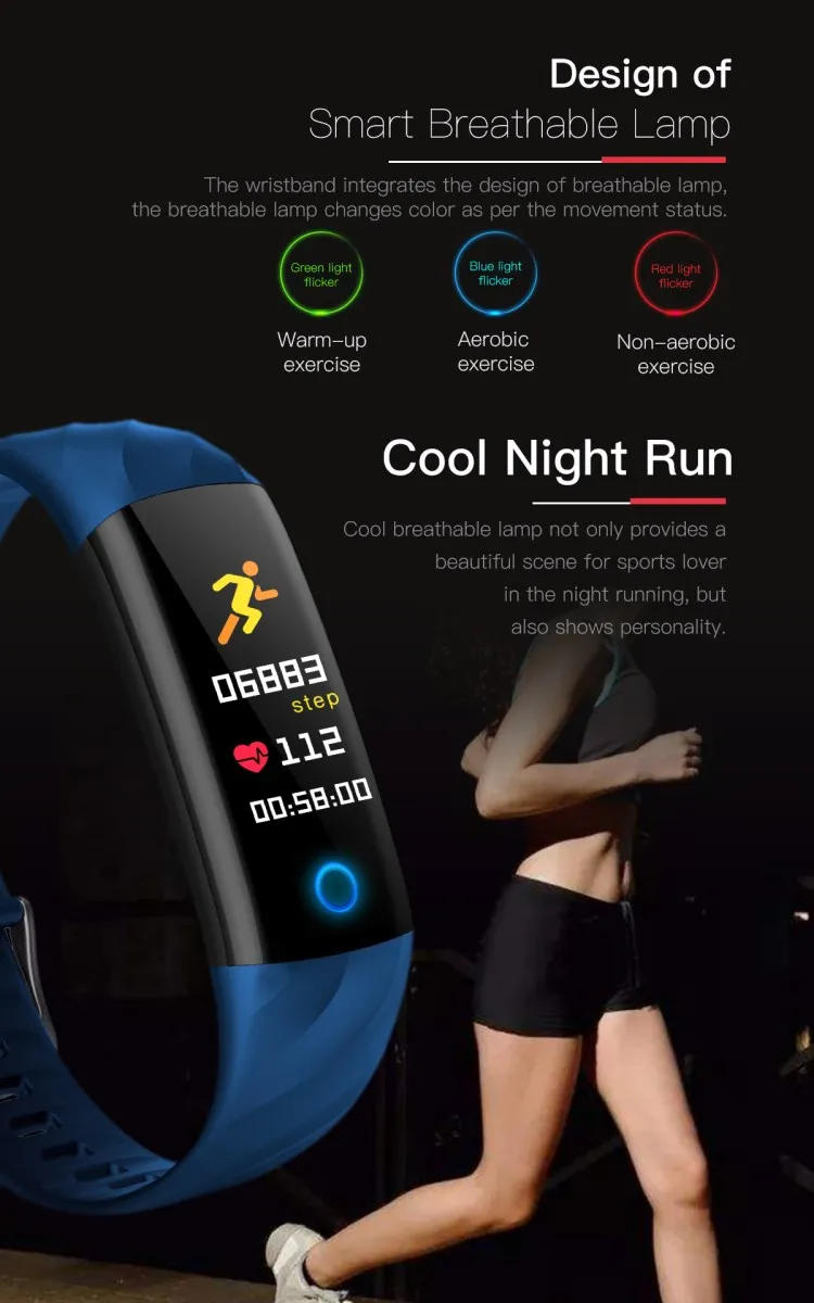 Heart Rate Monitor Activty Tracker S5 Smart Bracelet Watch With Sleep