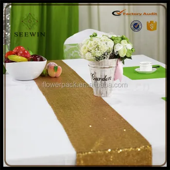 Lycra Sequin Table Runner For Wedding Banquet Home Use Party Use