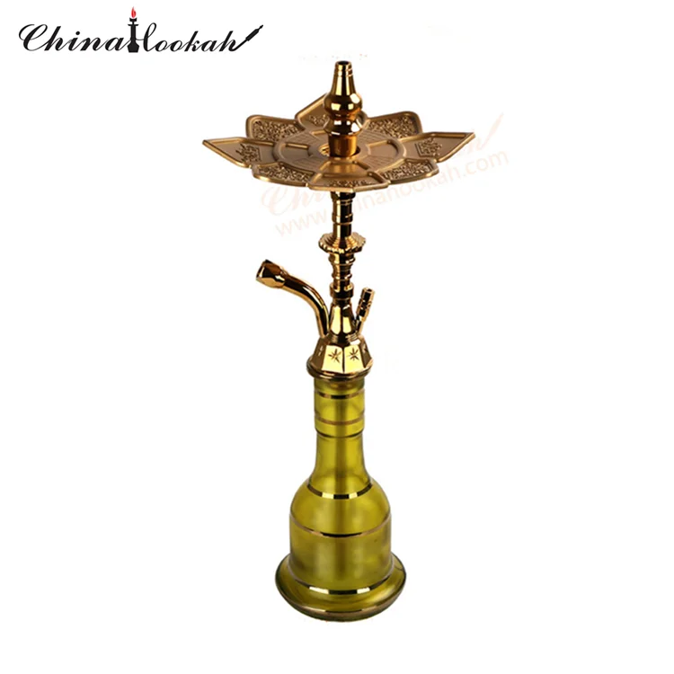 

New Arrival Quality Assurance hookah khalil mamoon set, Gold