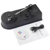 OEM Mini USB silver+ black turntable player record CD player with CE ROHS FCC