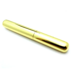 Image of Custom Logo Gold Plated Cigar Tube, Exquisite Metal Cigar Tube