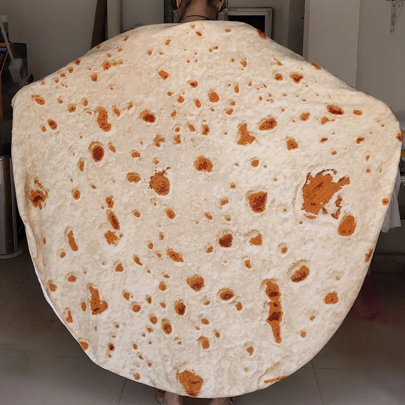 

59 Burrito round blanket Amazon hot sell be a giant human burrito tortilla taco