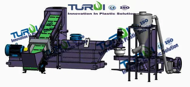 PP Woven Bags Washing Recycling Machine SJ160 Plastic Pellet Making Machine