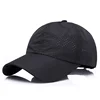 High Quality Custom Sports Cap Dry Fit Running Hat Black Micro Fibre Hats