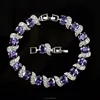 Top Grade Wholesale Copper White Gold Plated Bracelet Women Cubic Zirconia Bracelets
