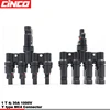 MC4 T- Branch 4 in 1 IP67 Electrical Solar 30A 1000V MC4 Connect Panel Cable Wire Connection