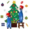 Xmas Home Door Decoration Gifts Educational DIY Felt Christmas Tree with Ornament Set for kids