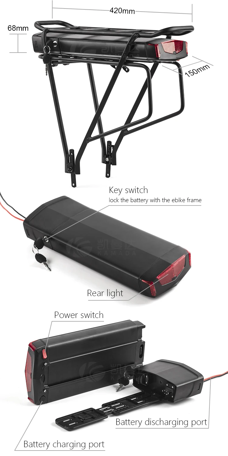 Electric Bike Battery Rack 36v Ebike Battery Pack 36v 10ah 116ah 12ah 15ah 20ah Buy Electric 4682