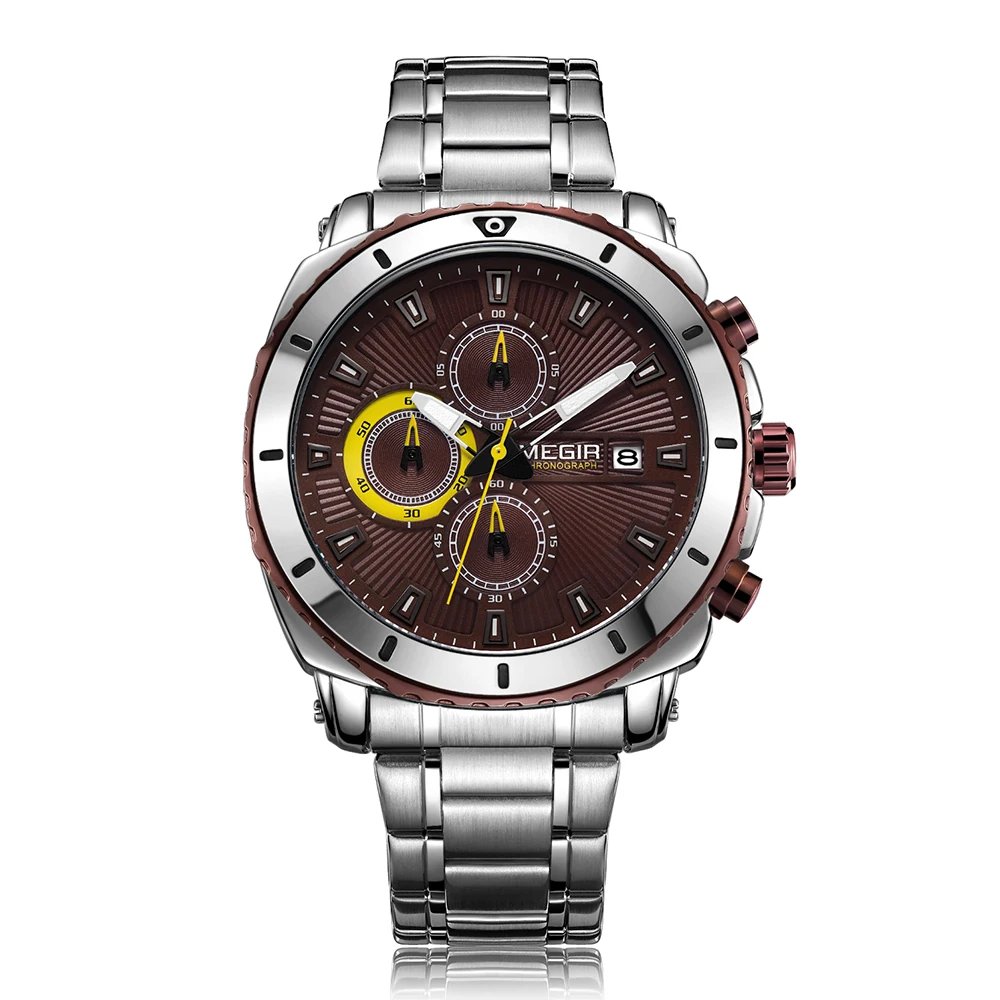 

2018 Luxury Megir Brand Men Quartz Wristwatch Male Chronograph Business Watch