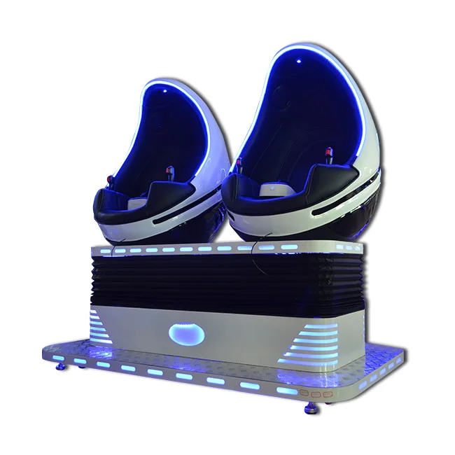 

VR theme park hottest device 9d VR egg chair virtual reality simulator 9d VR cinema video games machine, Blue, black