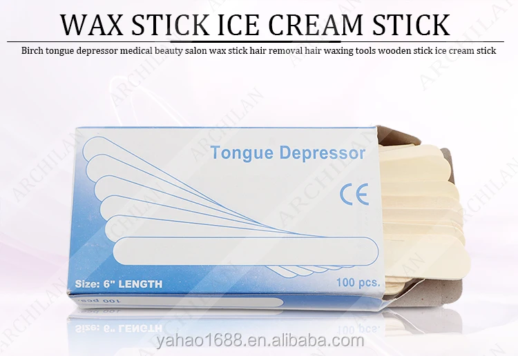 Disposable Wooden Hair Removal Spatulas Applicator Beauty Waxing Stick