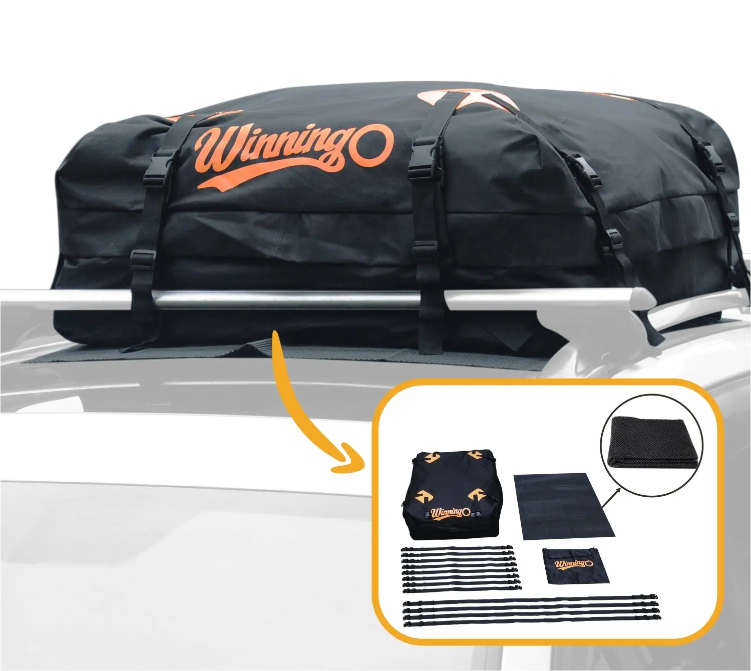 rooftop cargo bag without roof rack